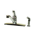 American Brass American Brass SL801F-4 RV Faucet With D-Spout, Single Lever Handle And Sprayer 8" 4-Hole - Chrome SL801F-4